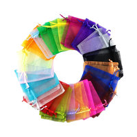 Kleurrijke organza cadeautas Doorzichtige cadeautas met trekkoord Cadeautas Huwelijkscadeau Sieradenzakje met trekkoord