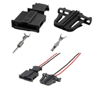 Connecteur Électrique Automobile Mâle-Femelle 2 Broches 3B0972712 / 1J0971972 pour Faisceau de Câblage, en Cuivre et Nylon, pour Éclairage de Plaque d'Immatriculation de Coffre