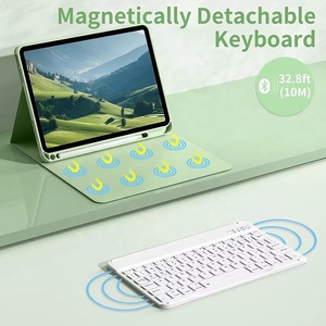 Clavier et étui pour iPad 11 pouces A16 11e génération 2025 et iPad 10e génération <span class=keywords><strong>2022</strong></span> 10,9 pouces avec clavier et coque magnétique détachable - Product Image 3