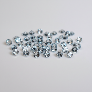 Aguamarina natural 1,5mm redonda facetada-Aguamarina suelta Calidad AAA - Product Image 1