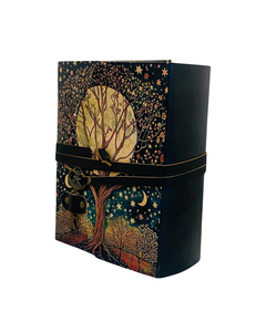 Carnet en cuir fait main Arbre de Vie, Grimoire phases lunaires, Journal vintage avec 200 à 400 pages, Cadeau pour elle - Product Image 2
