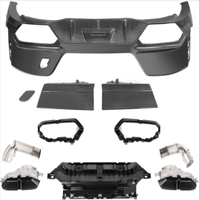 Difusor Trasero de Fibra de Carbono G70 Estilo 760 para BMW Serie 7 G70 2023+, Difusor de Parachoques Trasero con Tubos de Escape