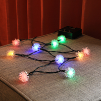 Guirlande lumineuse boules de fourrure à lumière led, haute qualité, panneau solaire, 8 modes, IP44, éclairage de vacances, décoration de noël, féerique