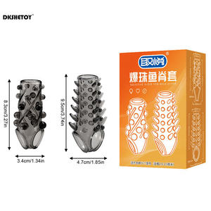 حلقة قضيب قابلة لإعادة الاستخدام لعبة جنسية للبالغين تحفيز كم القضيب مع جسيمات كبيرة تدليك الاصلي للزوجين منتجات جنسية مثيرة - Product Image 5