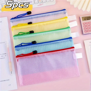 ซองใส่เอกสารแบบซิปใส PVC กันน้ำ ขนาด A4/A5/A6  สำหรับใส่เอกสาร  แบบตาข่าย  สำหรับนักเรียน ใส่ข้อสอบ  รับทำโลโก้  พกพาสะดวก - Product Image 3