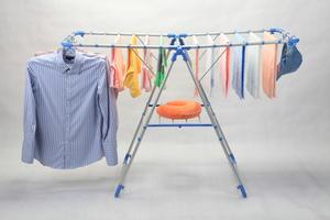 Séchoir à linge pliable en acier inoxydable DBS-6018Y, installation en DIY, double niveau, pour la maison, le salon et la salle de bain - Product Image 3