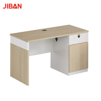 Bureau d'ordinateur exécutif moderne en bois avec panneau de travail, tiroir et meuble de bureau extensible