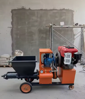 Pistolet de pulvérisation de béton diesel pour murs, machine à projeter le ciment, le mortier et le béton projeté