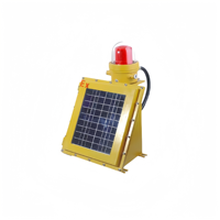 Balise d'avertissement sonore et lumineuse LED antidéflagrante ATEX IP66 pour aéroport, avec panneau solaire, pour signalisation d'obstruction aérienne