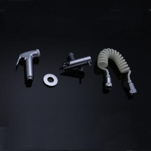 Ensemble de bidet moderne minimaliste tout en cuivre, robinet de chasse d'eau à haute pression à refroidissement unique, pistolet de pulvérisation pour cuvette de toilette, douche murale - Product Image 1