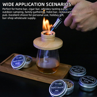 Kit de fumage pour boissons en bois personnalisé, cadeau de Noël pour les amateurs de bourbon, cocktails et whisky, outil de fumage pour bar avec copeaux de bois et torche