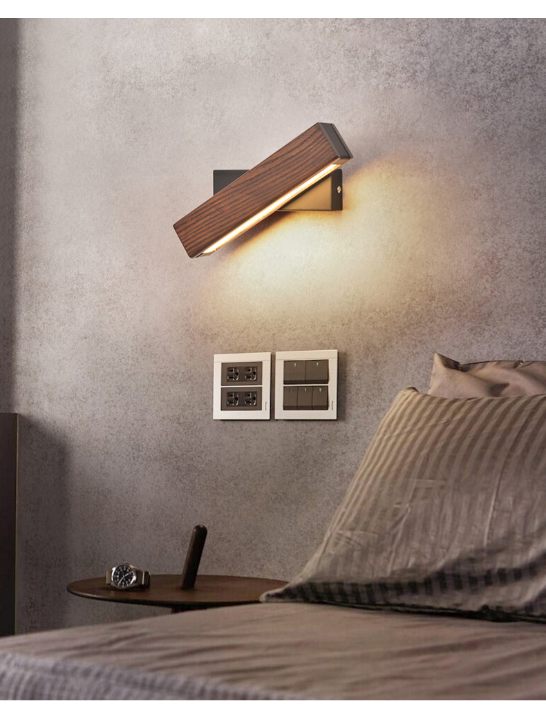Modern Wall Lights Indoor Lighting Home Room Corridor Decorative Nordic Wooden led Wall Lamp For Bedroom