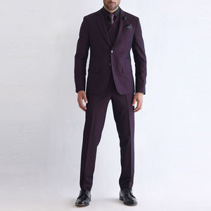 Costume Homme Respirant 100% Coton Coupe Droite Blazer Deux Boutons avec Pantalon Assorti pour Réunions d'Affaires - Vente en Gros - Product Image 1