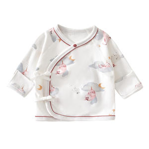 Ropa infantil recién nacida Manga larga <span class=keywords><strong>Primavera</strong></span> y otoño 0 Junio Media espalda Early Give Birth Summer Top Dress - Product Image 5