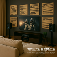 Diffuseur Acoustique en Bois Ondulé de 54 mm, en MDF Stratifié et Mousse, Moderne, Décoratif, Anti-Bruit, pour Studio d'Enregistrement