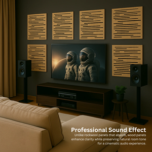 Diffusore Acustico in Legno Ondulato da 54 mm, Personalizzato, Spesso, Decorativo, Artistico per Studio di Registrazione, Moderno, in MDF Laminato e Schiuma - Product Image 5