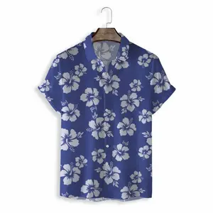 Hot Sale Custom Printing Comfortable Polyester Shirts Summer Thin Cool Button Up Shirt Shorts Set Men Casual Hawaiian Shirt