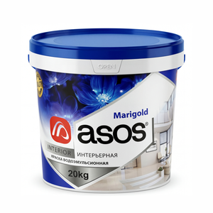 Pintura de Emulsión para Interiores 4kg Pintura Mate Premium a Base de Agua para Paredes y Techos ASOS - Product Image 1