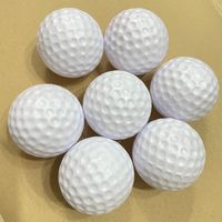 Vente en gros transfrontalière de balles de golf d'entraînement 41 mm pour intérieur/extérieur, en caoutchouc synthétique creux moulé par soufflage PE, élasticité 85+