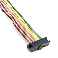 Usine OEM ODM pas de 2.54mm 10 fils IDC plat paire torsadée ruban câble flexible gaine PVC pas de 2.54mm utilisation par ordinateur d'en-tête IDC