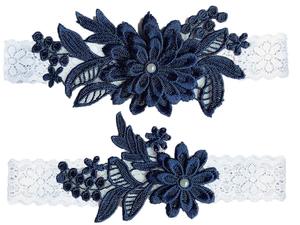 2 Pièces Jarretières de Mariée Sexy en <span class=keywords><strong>Dentelle</strong></span>, Ceinture de Jarretière Cousue à la Main avec Faux Perles, Ensemble de Jarretières <span class=keywords><strong>pour</strong></span> Mariée - Product Image 4