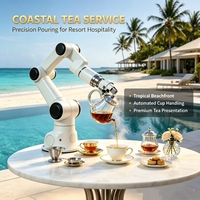 Bras robotique collaboratif à 6 axes Cobot pour la station de café et de thé, solution robotique de manutention et de placement automatique de tasses