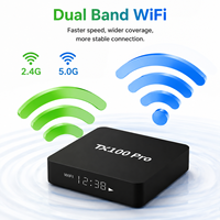 Precio de Fábrica, TV Box Android 4K Ultra HD Inteligente con 8GB de RAM y 128GB de ROM, Tx100 Pro Certificado, Quad Core, 5G WIFI 6, Set-top Box