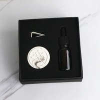 Diffuseur d'huiles essentielles en plâtre, parfum d'ambiance pour la maison, désodorisant de voiture rond en céramique couleur marbre avec logo personnalisé