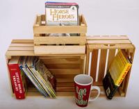 Offre Spéciale caisses de rangement en bois ménage livre bouteille de vin tri panier de rangement en bois