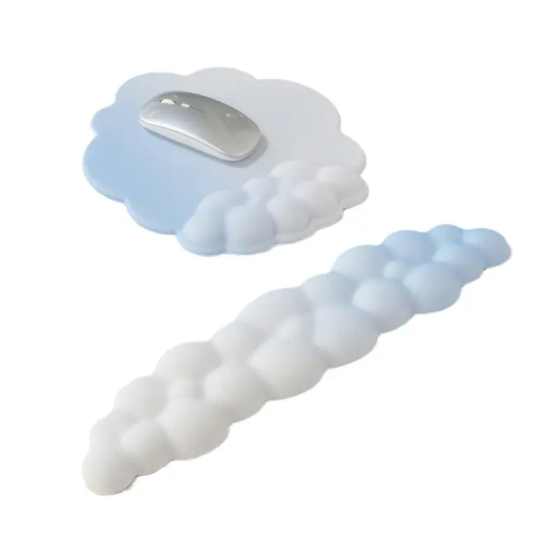 Đám mây chuột Pad Silicone chống trượt Máy tính văn phòng bàn phím Pad dễ thương phim hoạt hình cô gái cổ tay cú đúp tay còn lại Pad