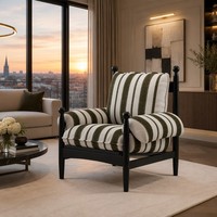 Fauteuil d'appoint Chiwu rétro français pour salon, balcon, chambre à coucher, fauteuil de loisirs luxueux rembourré