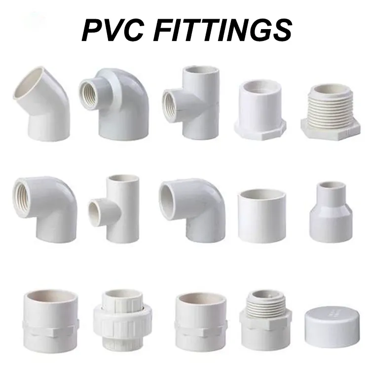 Pemasok Cina manufaktur plastik rentang 20mm-110MM PVC pipa fitting untuk pipa DIN10 & DIN16