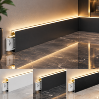Plinthe lumineuse LED en alliage d'aluminium, matériaux de construction Foshan, accessoires de sol, plinthe LED, éclairage de sol LED