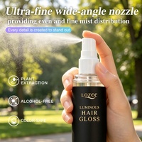 LOZEE Spray illuminateur capillaire à effet nacré discret, pour cheveux lisses et sans frisottis, non gras, brume éclaircissante légère pour cheveux