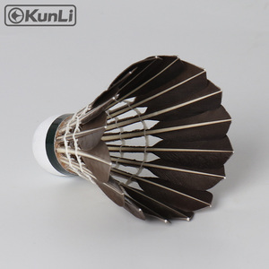 Volantes de bádminton Kunli de plumas de ganso negro para entrenamiento - Product Image 5