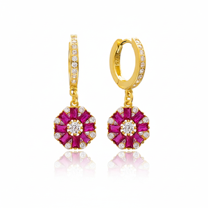Pendiente de Plata de Ley 925 con diseño de flor, colgante turco hecho a mano, para mujer - Product Image 2