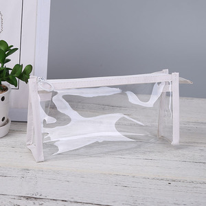 Customized logo PVC <strong>Zip</strong> Beauty case clear Makeup <strong>Pouch</strong> Transparent Travel Kit Cosmetic Bag - Product Image 3