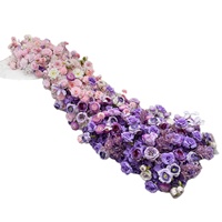 Ornements floraux en roses artificielles en soie, faits à la main, imperméables, écologiques, décorations de table et de mur pour mariages, anniversaires