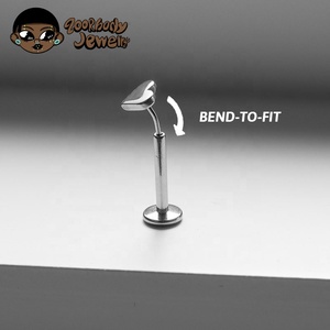 Perno trasero plano sin rosca <span class=keywords><strong>G23</strong></span> <span class=keywords><strong>Titanio</strong></span> Conch Lobe Tragus <span class=keywords><strong>Piercing</strong></span> Threadless Push Pin Labret <span class=keywords><strong>Titanio</strong></span> - Product Image 4