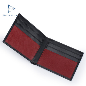 Blu Flut Toptan Tasarımcı Hakiki Sığır Derisi Kartlık Cüzdan İkinci Kalite Unisex Kısa Cüzdan Fabrika Fiyatı - Product Image 6