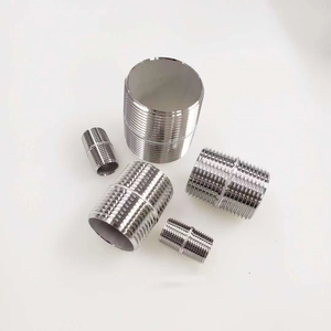 WAKAMASTU 4 pouces X 90mm joint <span class=keywords><strong>dur</strong></span> antidéflagrant BSPT NPT mamelon complet rond raccords de tuyauterie en acier inoxydable eau - Product Image 6