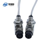 Conector Impermeable IP68 de Ángulo Recto para PCB, Conectores de Cable RF Marinos, Conector Submarino ROV, Conector de Alimentación Submarino de 3 Pines Macho y Hembra