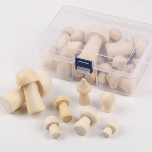 Ensemble de champignons en bois, 34 pièces, plusieurs tailles, pour bricolage, peinture, jouet pour enfants, décoration de la maison, ornement - Product Image 3