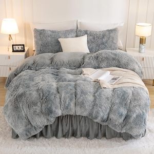 Sang trọng xù xì sang trọng mềm Faux Fur <span class=keywords><strong>Comforter</strong></span> TIE DYE bong bóng thiết kế thoáng khí cho nhà và khách sạn nhà máy nhà sản xuất - Product Image 2