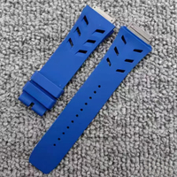 Bracelet de montre en caoutchouc fluoré de haute qualité, respirant, étanche, compatible avec les accessoires de remplacement universels 6702