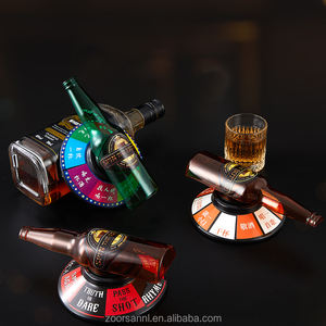 Botella de cerveza clásica Ruleta Juego de beber Botella Ruleta Juguete Botella de cerveza Juego de tocadiscos con flecha giratoria Juego de bebida de broma - Product Image 4