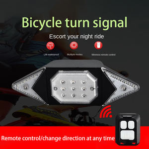 Feu arrière de vélo à chargement USB, 4 LED bleues, 5 LED rouges, 30 LED jaunes SMD, 6 clignotants, télécommande intelligente, feu arrière de vélo - Product Image 4