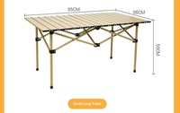 Table pliante portable d'extérieur en acier au carbone, ultralégère, pour pique-nique, camping, barbecue