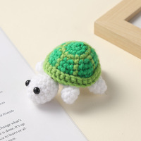 Poupée tortue en laine faite à la main au crochet, adorable peluche de dessin animé