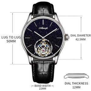 Envío Directo AESOP Reloj Mecánico de Lujo para Hombre con Tourbillon Real Visible, Esfera Transparente, Cristal de Zafiro, Resistente al Agua - Product Image 5